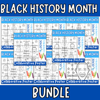 Preview of Black History Month Collaborative Poster - Africain American Figures Bundle
