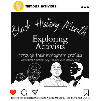 Preview of Black History Month Bundle- Instagram Profiles 