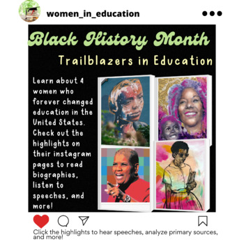 Preview of Black History Month Bundle- Instagram Profiles 