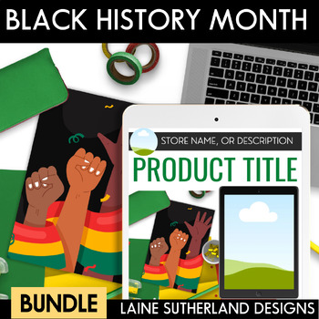 Preview of Black History Month Bundle | Styled Mockups & Product Preview Video Template
