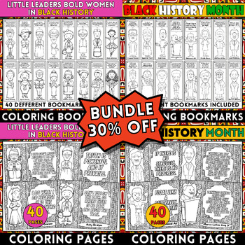 Preview of Black History Month Bundle for Elementary - Coloring Pages, Posters, Bookmarks