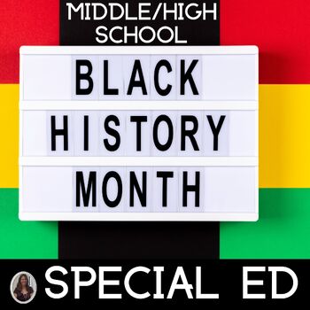 Preview of Black History Month Activities for Special Education Middle & High School