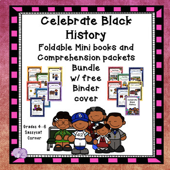 Preview of Black History Month Bundle of Mini Book Foldables and Comprehension Packets