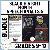 Black History Month Bundle of Speech Analysis for Grades 9