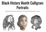 Black History Month Calligram Art