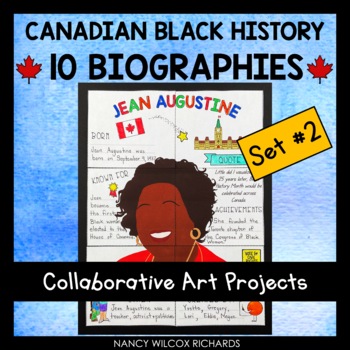 Preview of Black History Month Canada Bulletin Board Project, 10 Biography Posters Set 2