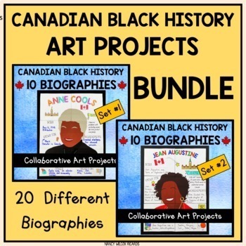 Preview of Black History Month Canada Bulletin Board Project, 20 Biography Posters BUNDLE