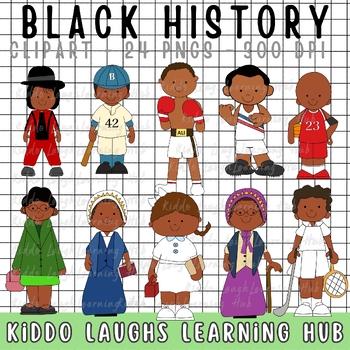 Preview of Black History Month Characters Clipart /Black History Month Clip Art Bundle