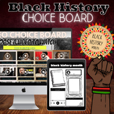 Black History Month Choice Board, YouTube Video, Activitie