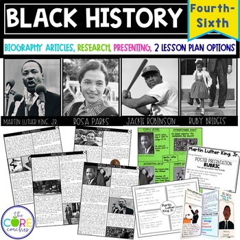 Preview of Black History Month • Civil Rights Biography Activities and Research Projects