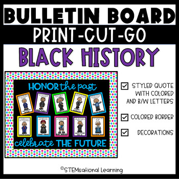 Preview of Black History Month Civil Rights February Bulletin Board Kit | Library