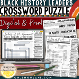 Black History Month Word Searches, Crossword, Black Histor