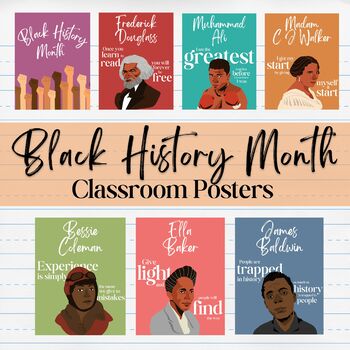 Preview of Black History Month Classroom Posters - Diversity Posters - BHM Posters