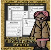 Black History Month: Close Reading Text Coding Common Core Google Slides™ & PDFs
