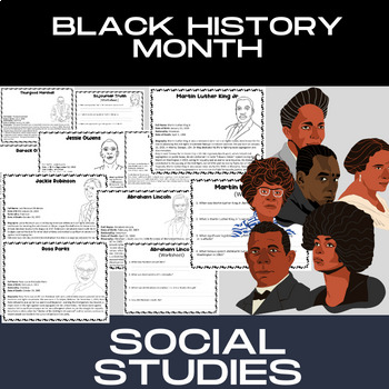 Preview of Black History Month  Collaborative African American Biographical |Social Studies