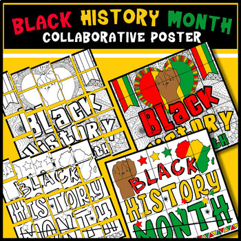 Preview of Black History Month Collaborative Poster | Black History Month Bulletin Board