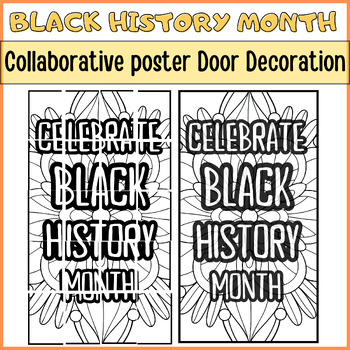 Preview of Black History Month Collaborative poster Door Decoration, African american