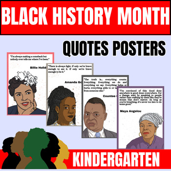 Preview of Black History Month Color Quote Posters Activity