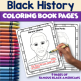 Black History Month Coloring Book Pages and Writing Activities