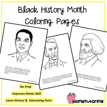 Preview of Black History Month Coloring Packet