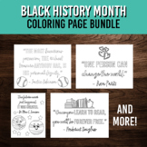 Black History Month Coloring Page Art Project Bundle | Inf