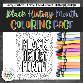 Black History Month Coloring Page / Coloring Sheet by Designs By Dancer