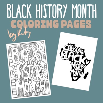 Black History Month Coloring Pages by Teacher Katys Art Room | TpT