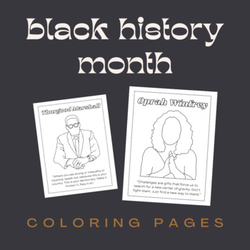 Black History Month Coloring Pages by Herstory With Hannah | TPT