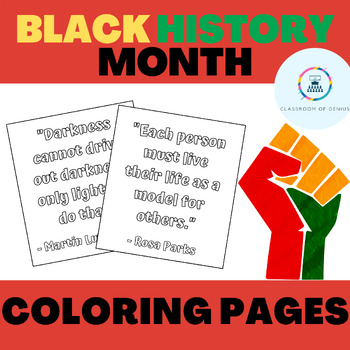 Preview of Black History Month Coloring Pages | African American History Coloring Sheets