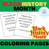 Black History Month Coloring Pages - African American Hist