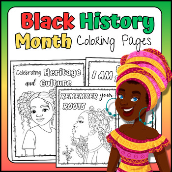Preview of Black History Month Coloring Pages African Inspirational Quotes Coloring Sheets