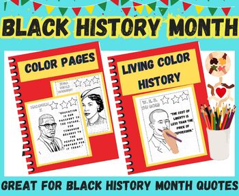 Preview of Black History Month Coloring Pages Black History Month Quotes Bulletin Board