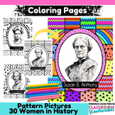 Women's History Month Coloring Pages Early Finisher Poster