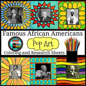 Preview of Black History Month Coloring Pages Interactive Notebook
