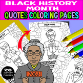 Black History Month Quotes Coloring Pages, 28 Famous Face 