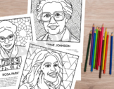Black History Month Coloring Pages featuring Women in Herstory