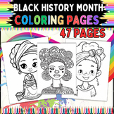 Black History Month Coloring Pages for Girls| 47 pages | (