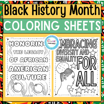 Black History Month Coloring sheets, African American History, Craft ...