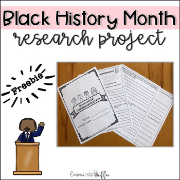 Preview of Black History Contributor Research Project Freebie