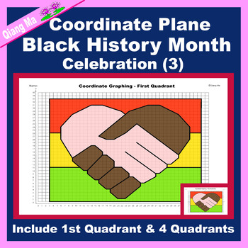 Preview of Black History Month Coordinate Plane Graphing Picture: Celebration (3)