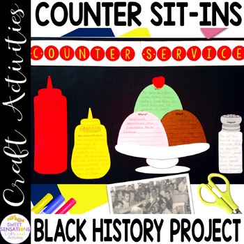 Preview of Black History Month Craft Sit In Freedom on the Menu Bulletin Board Art Project