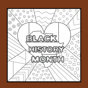 Black History Month Crafts Collaborative Poster Pop Art Coloring Pages 