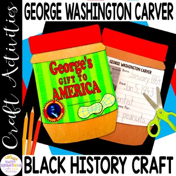 Preview of George Washington Carver Craft - Black History Month Bulletin Board Activities
