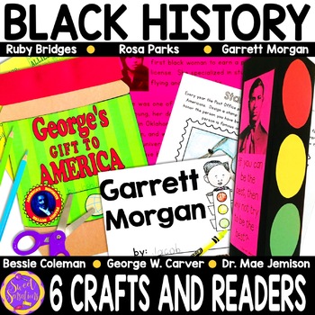 Preview of Black History Month Crafts and Reading Passages Garrett Morgan Craft
