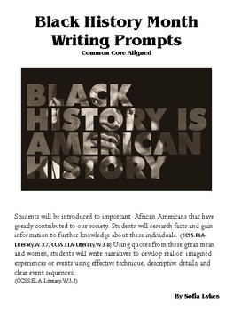 creative writing black history month