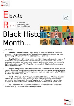 Preview of Black History Month Cross-curricular Unit
