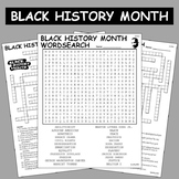 Black History Month Crossword & Word Search Combo