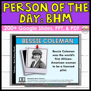 Preview of Black History Month Daily Activities Slideshow | Person of the Day | 45 Leaders