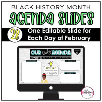 Preview of Black History Month Daily Agenda Slides | Bellringer | Important Dates & People