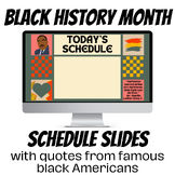 Black History Month Daily Agenda Slides with Quotes from F